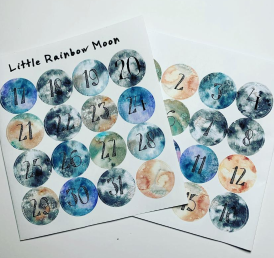 DATE STICKERS - Botanical Moon
